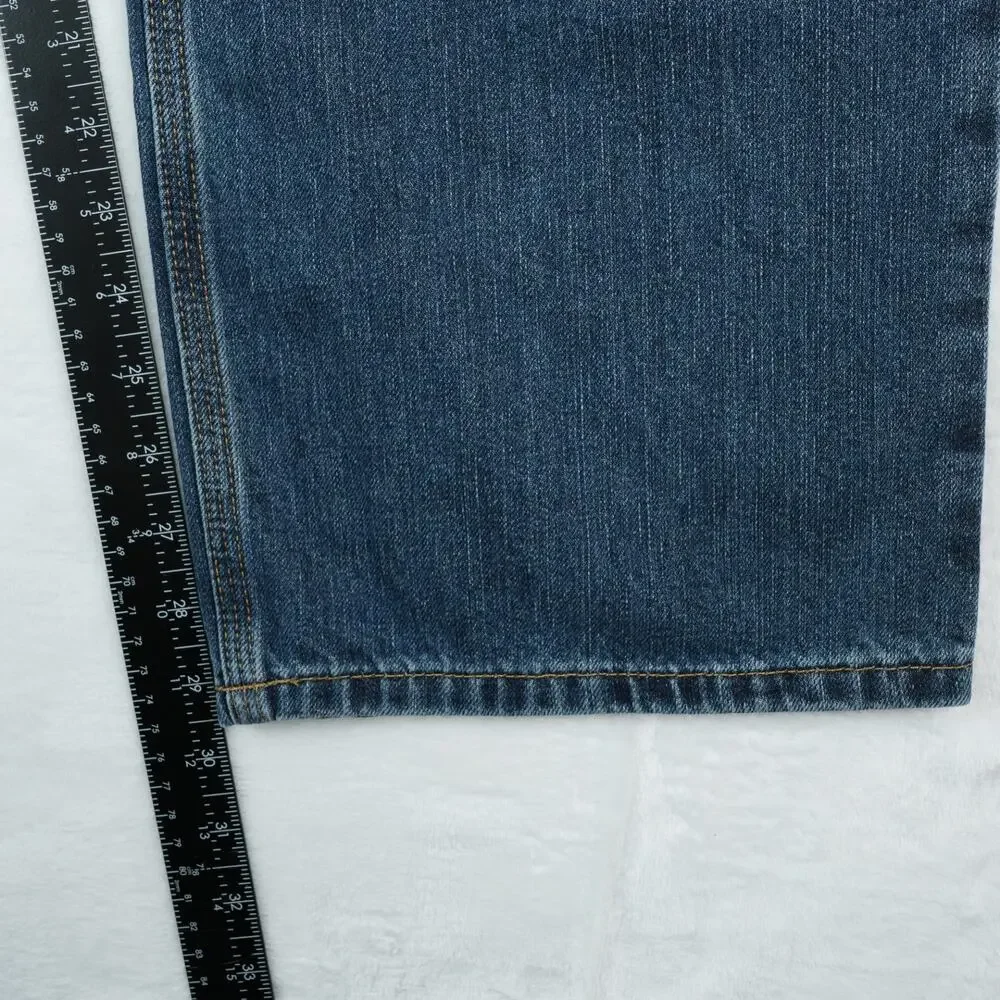 Carhartt Jeans Mens 40x30 Blue Relaxed‎ Fit Straight Leg Denim BD1483-M